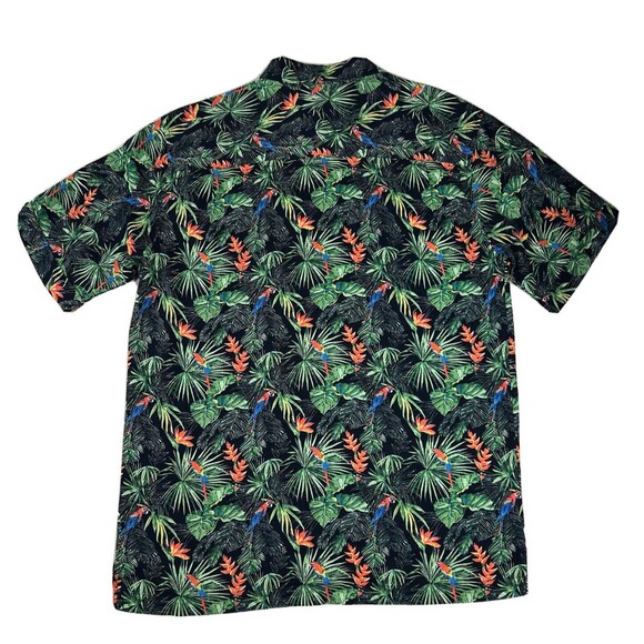 Cubavera Hawaiian Camp Shirt Men's S Button Up Tropical Allover Parrot - Picture 14 of 17